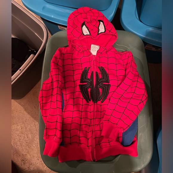 Sz 7/8 zip up Spider-Man hoodie - Picture 1 of 2